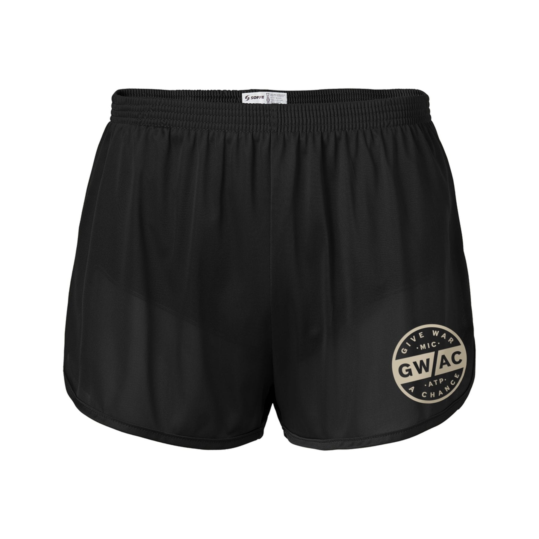 Soffe Men's Military Ranger Panties – Black Nylon Silkies Running Shorts, Size Medium