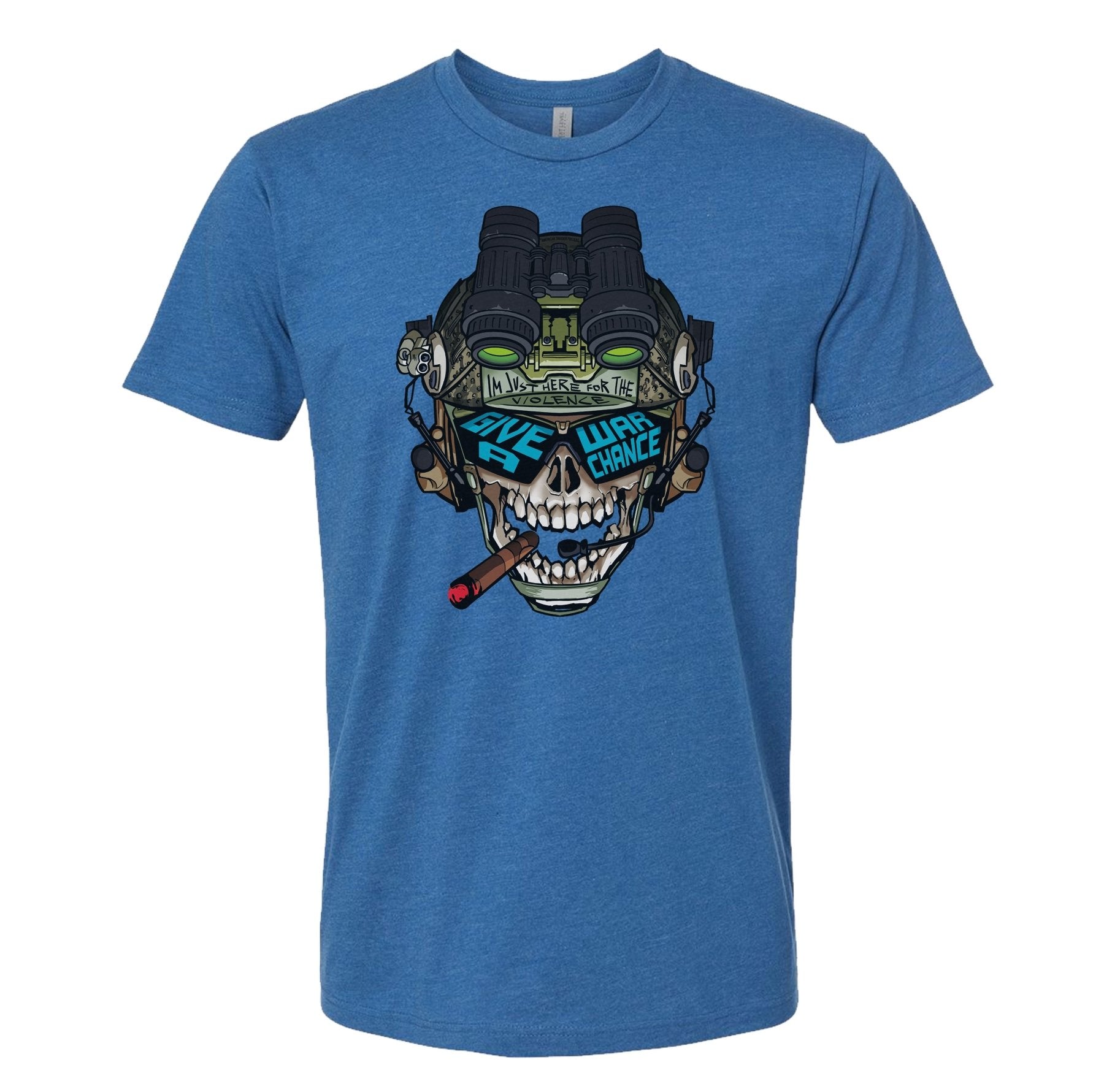 gears of war tee shirts Modern Give War A Chance Tee Medium / Cigar / Heather Grey
