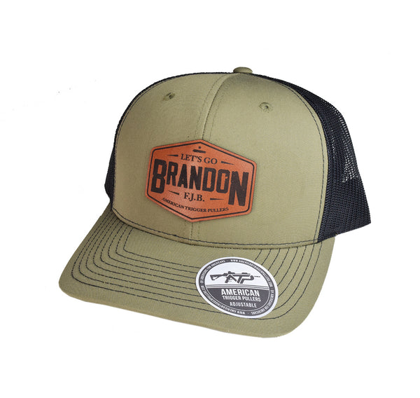 Let's Go Brandon Patch Trucker Hat Charcoal/White