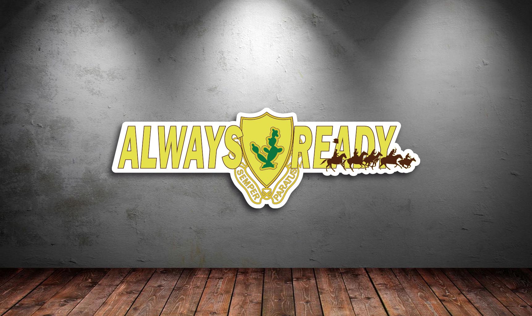 1 - 12 CAV Always Ready Sticker - 5" - Private Sticker