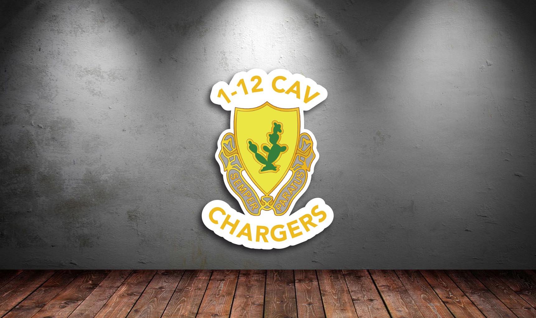 1 - 12 CAV Chargers Sticker - 4" - Private Sticker