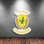 1 - 12 CAV Chargers Sticker - 4" - Private Sticker