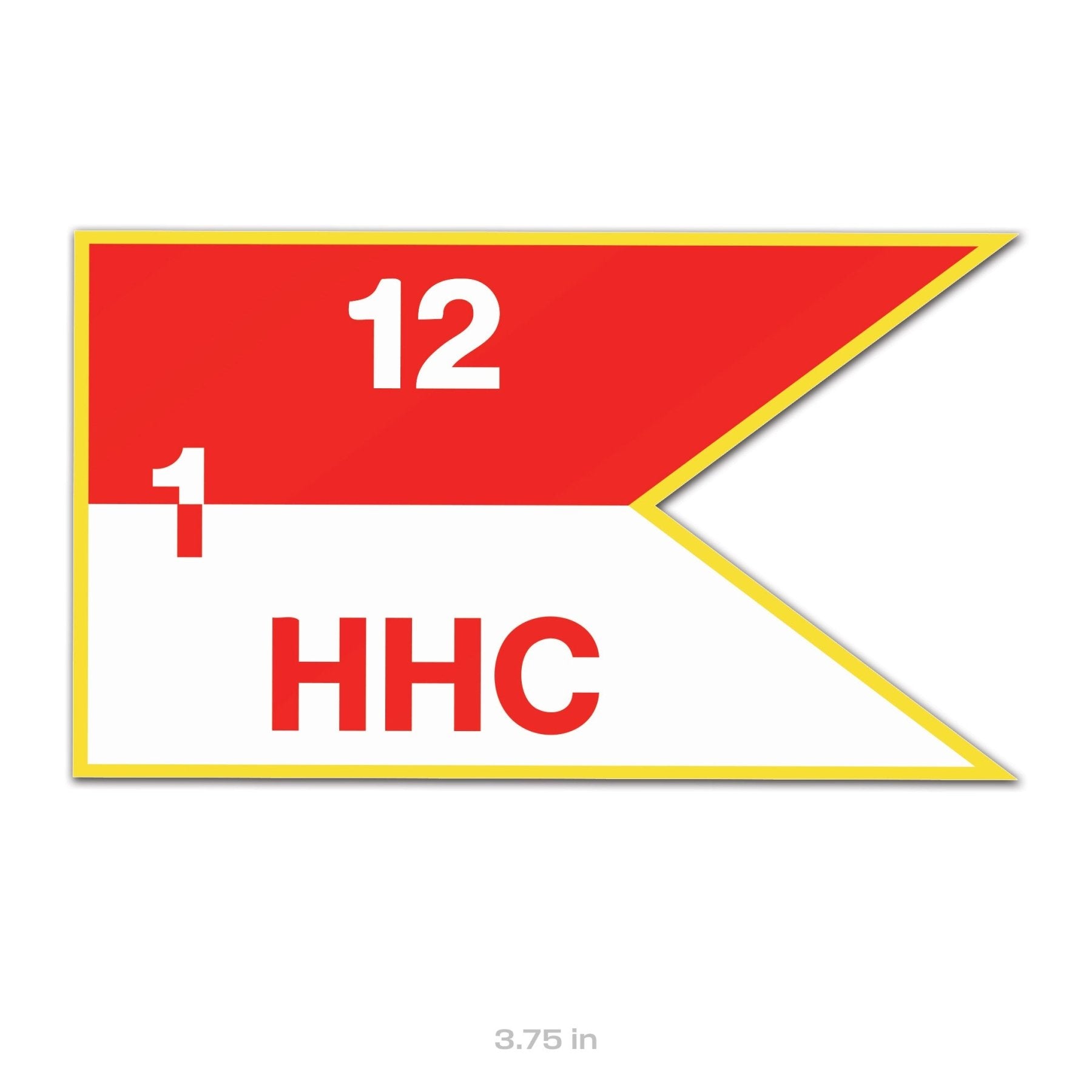 1 - 12 HHC Chargers Sticker - 3.75" - Private Sticker
