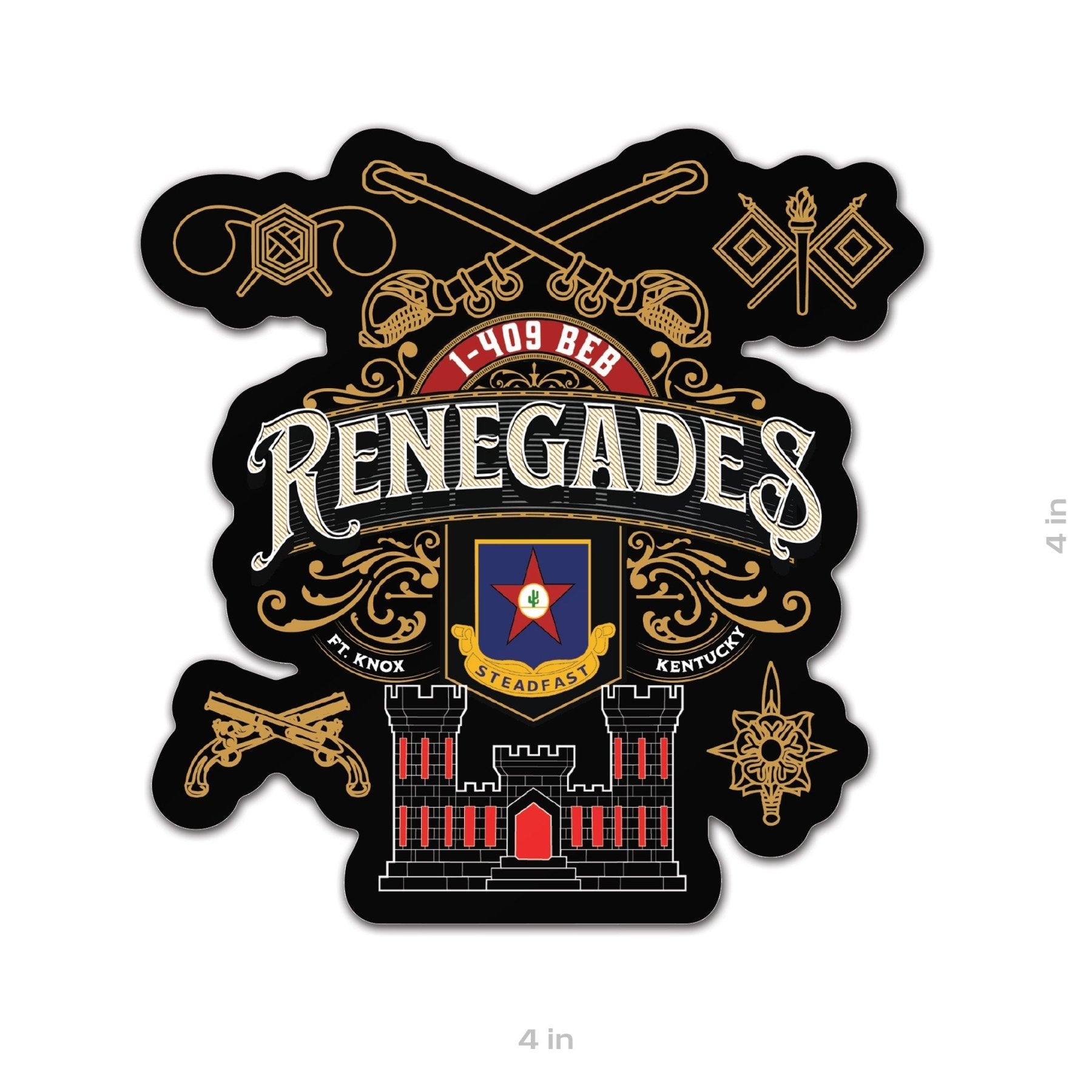 1 - 409th Renegades INSIGNIAS Sticker - 4" - Private Sticker