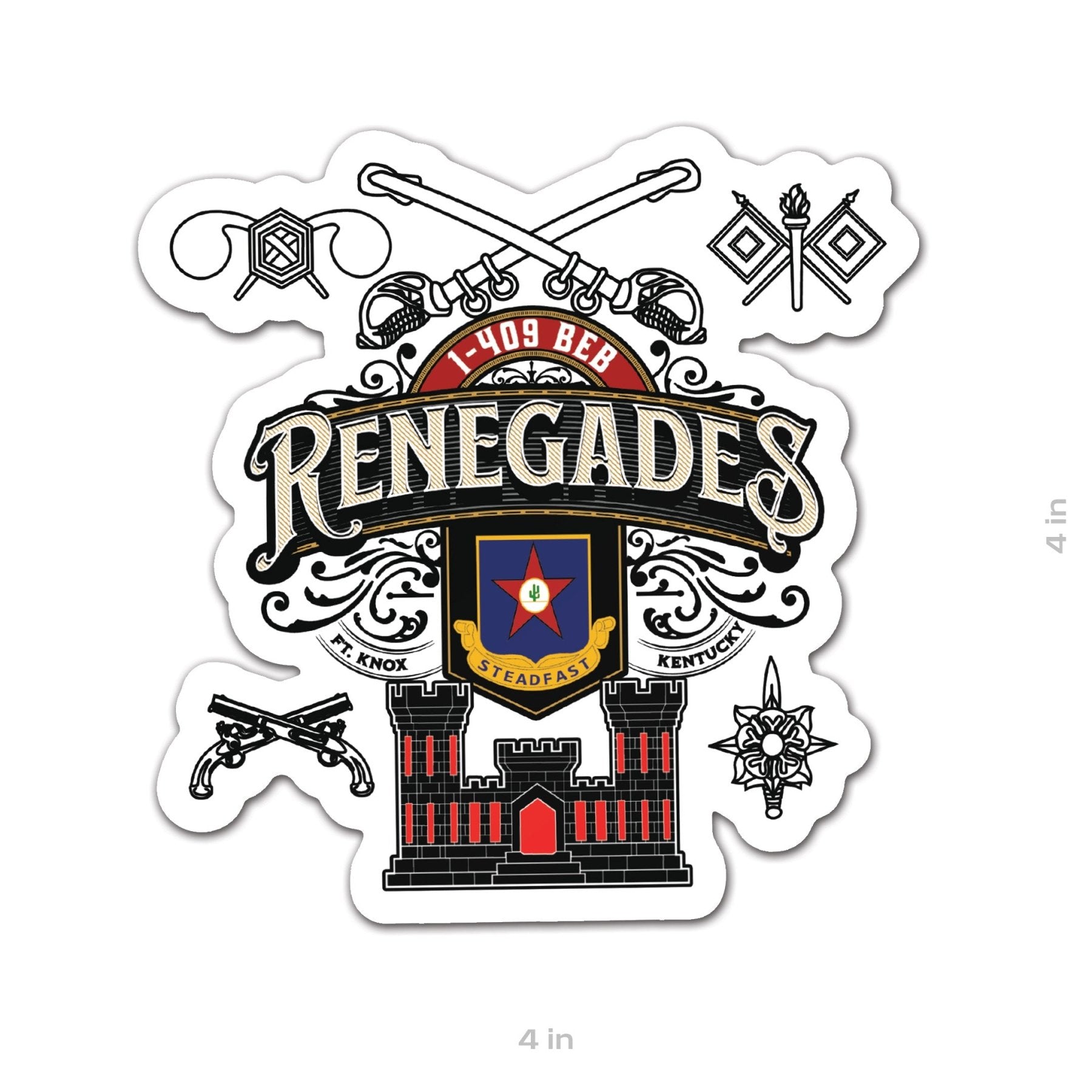 1 - 409th Renegades INSIGNIAS Sticker - 4" - Private Sticker