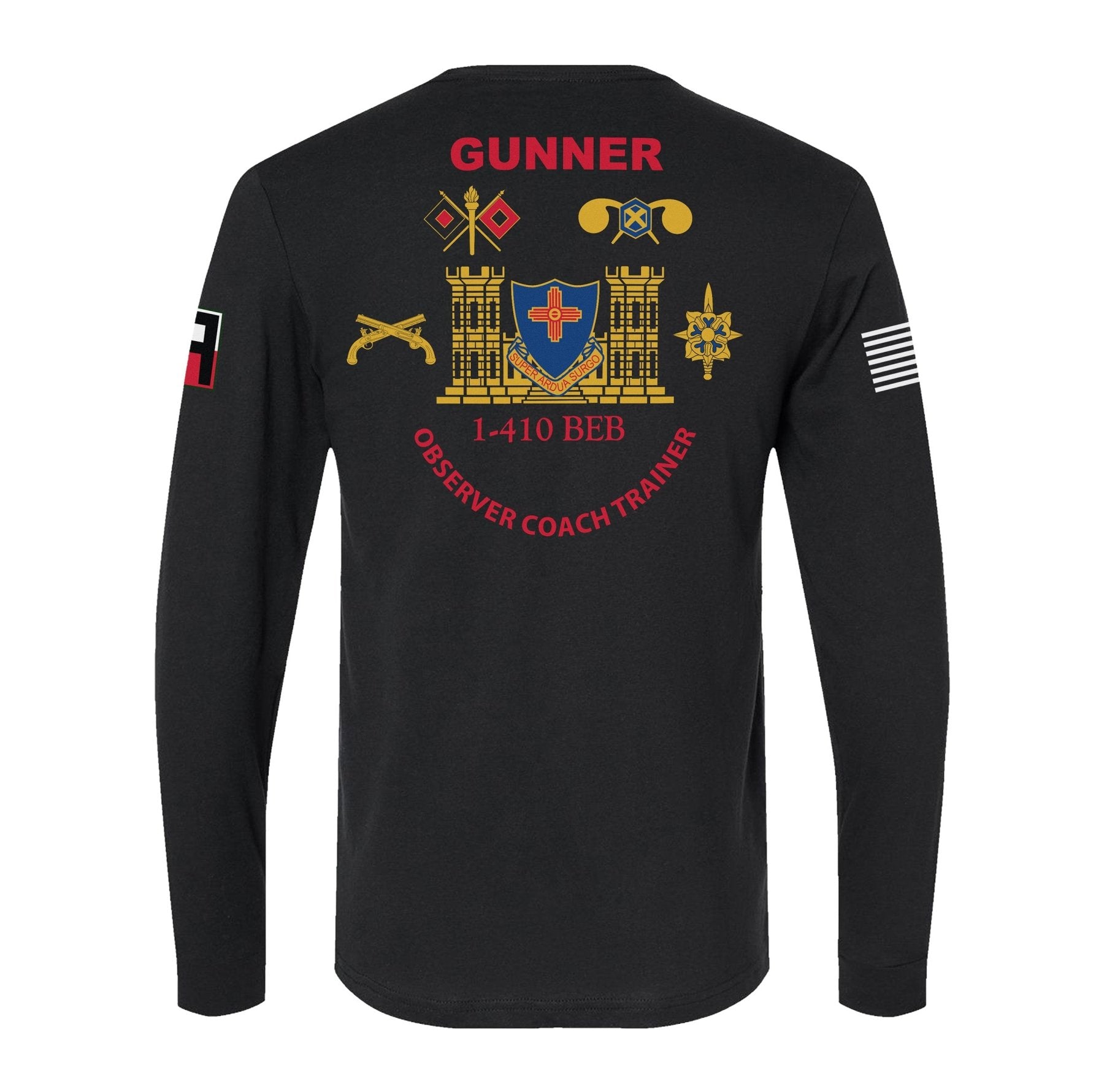 1 - 410th BEB "Gunner" PT Long Sleeve - Small - Private Long Sleeve Shirt