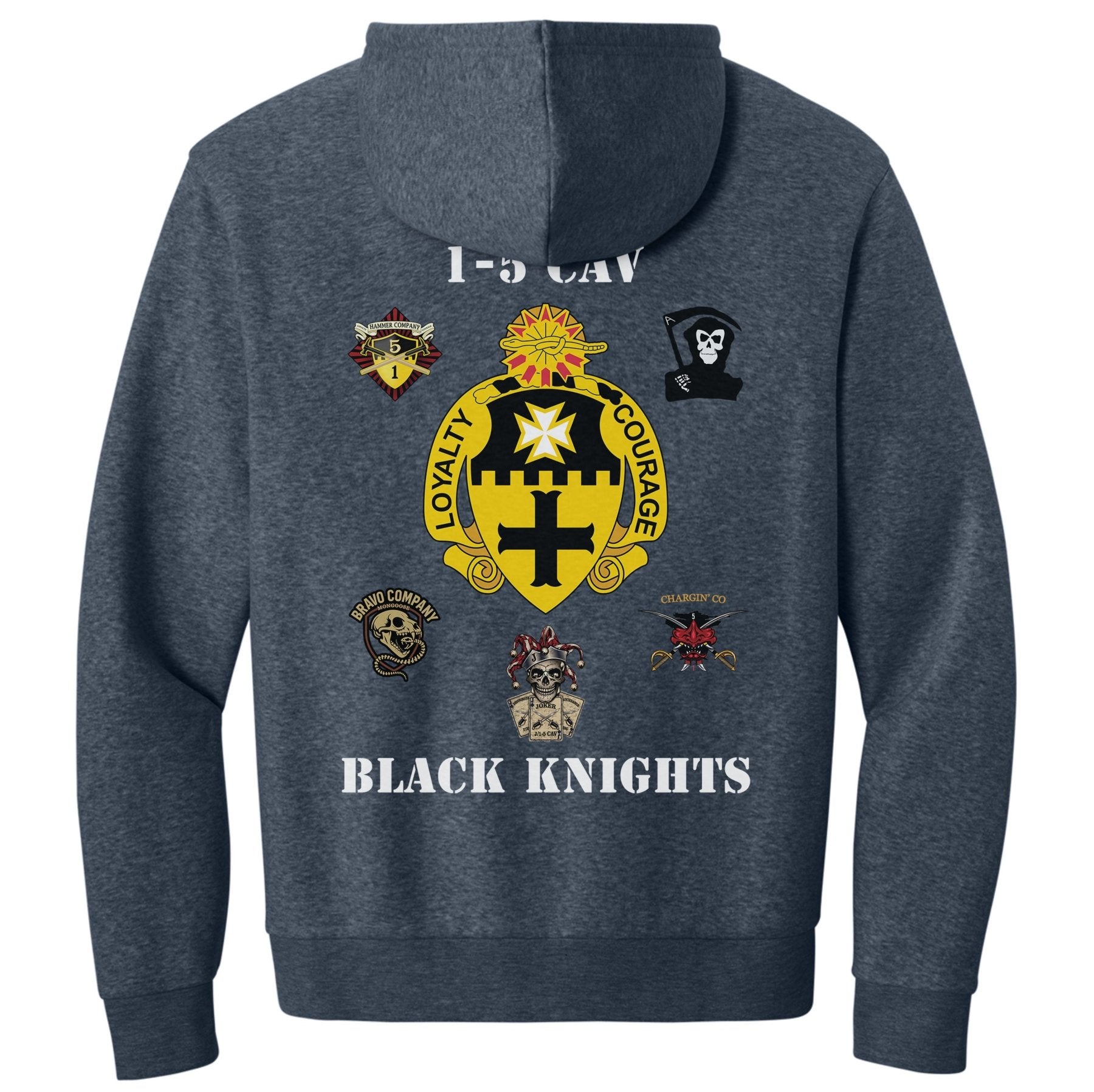 1-5 CAV Black Knights Hoodie - Small - Private Hoodie