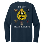 1-5 CAV Black Knights Long Sleeve - Small - Private Long Sleeve Shirt