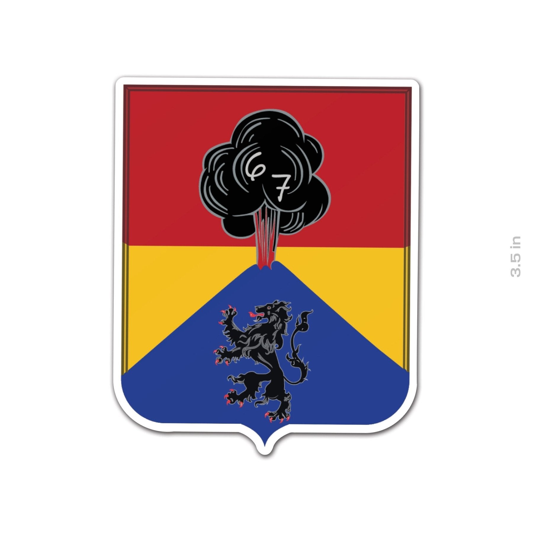 1 - 67 Unit Crest Sticker - 3.5" - Private Sticker