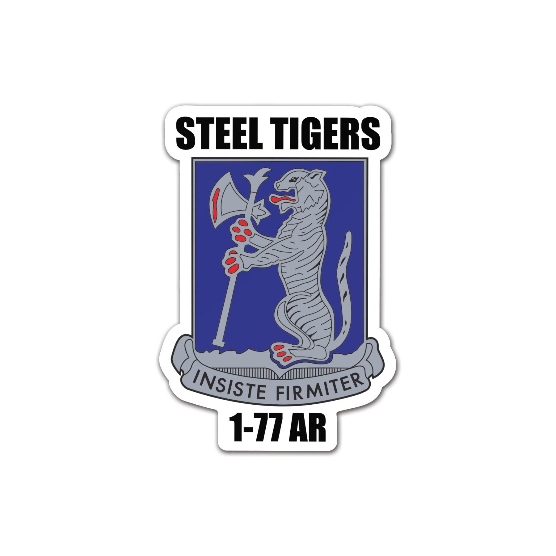 1 - 77 Steel Tigers Sticker - 4" - Private Sticker