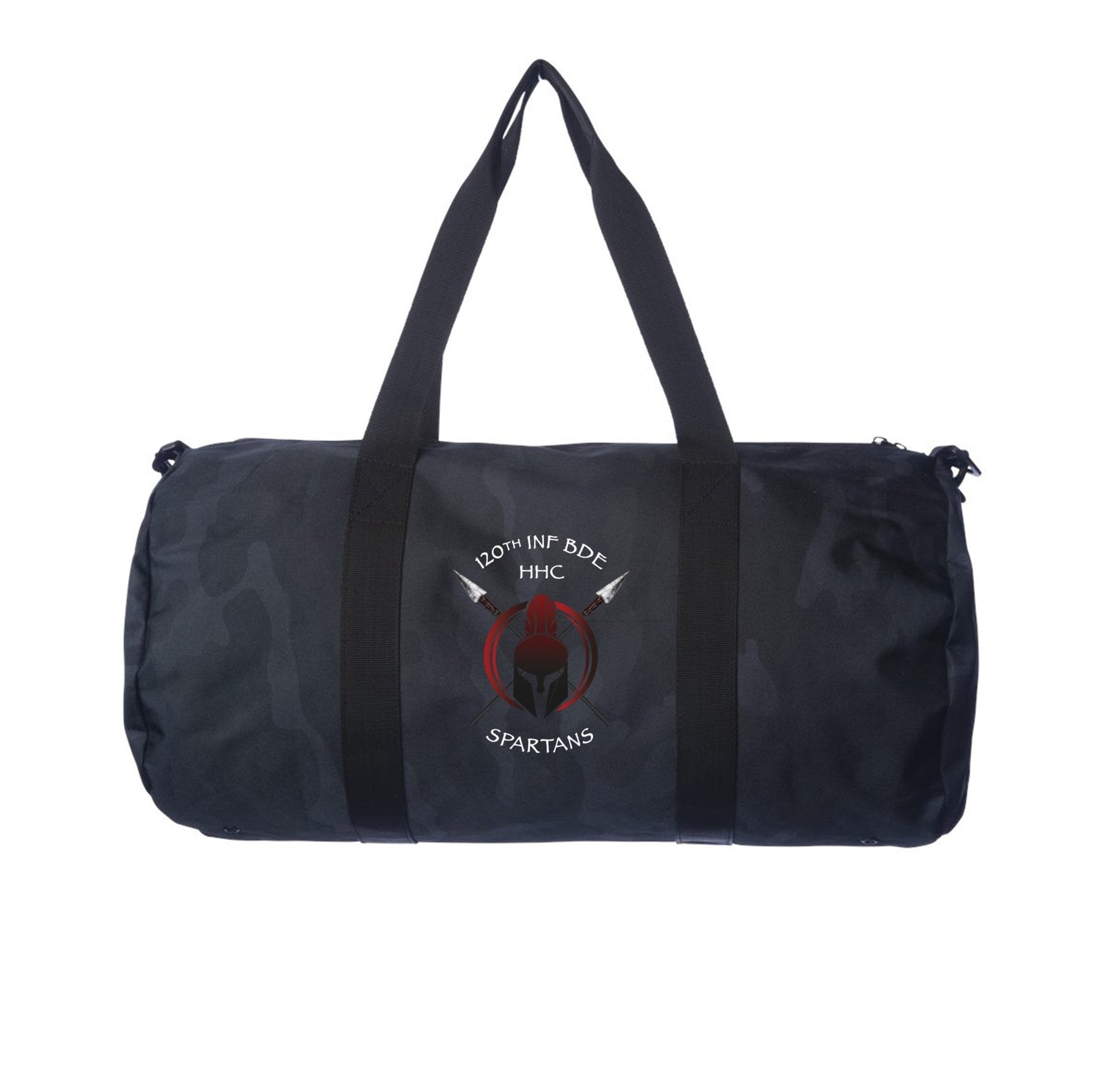 120th Spartans Duffel Bag - Black Camo - Private Duffel Bag