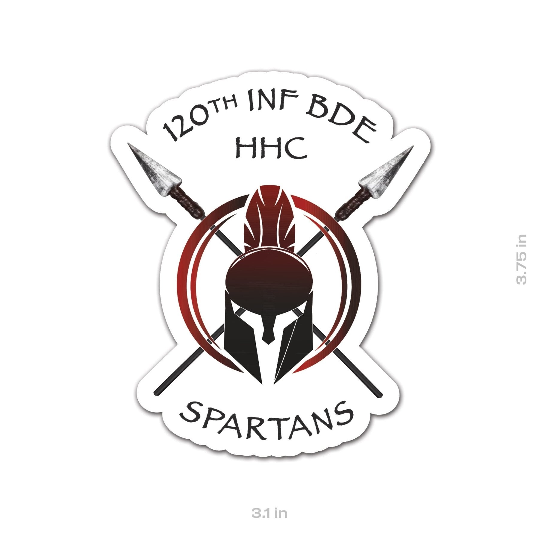 120th Spartans HHC Sticker - 3.75" - Private Sticker