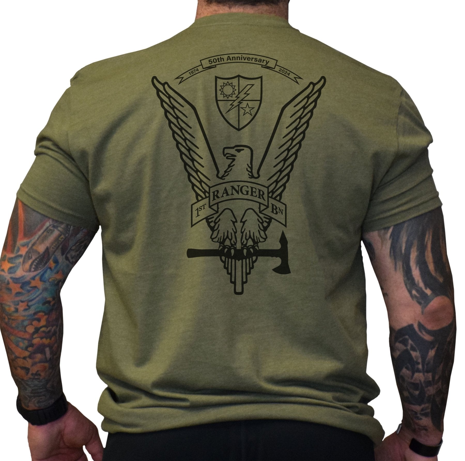 1st Batt 50th Anniversary Tomahawk Eagle Shirt - Small - Shirt