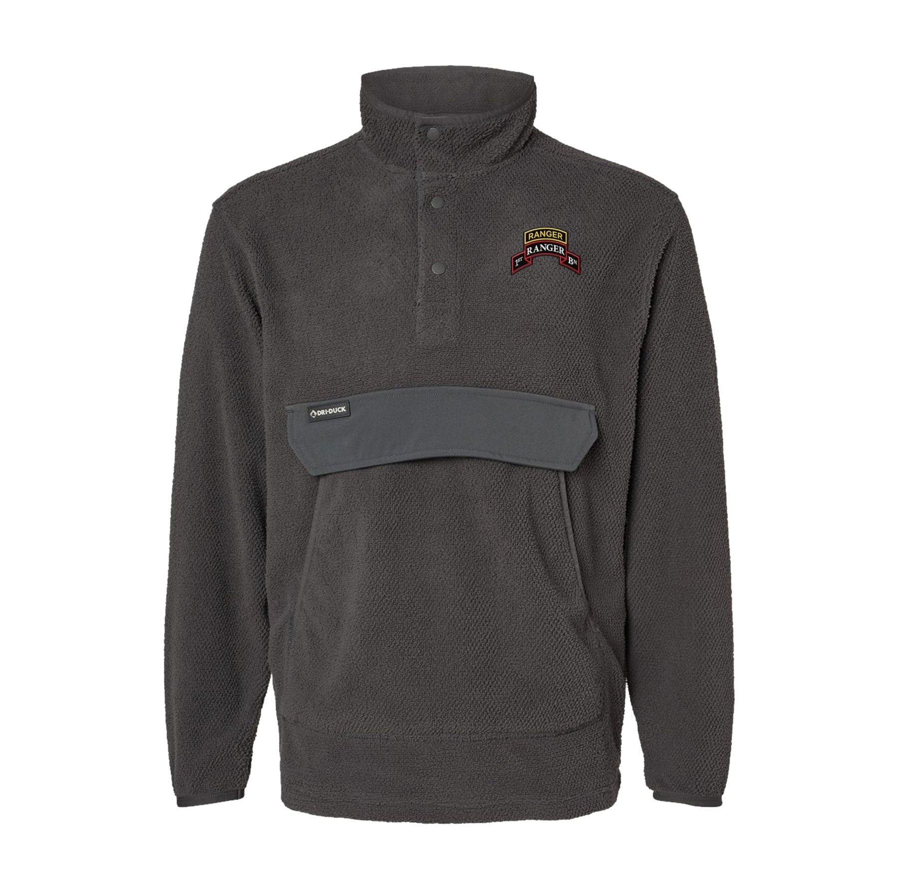 1st Batt Ranger Tab Scroll Embroidered Mountain Fleece Pullover - Small - Fleece