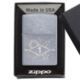 1st Batt SSB Diamond Ticks Lighter - Chrome - Lighter