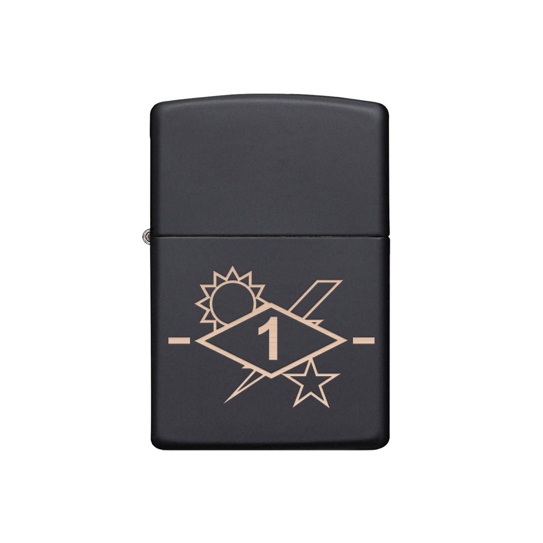 1st Batt SSB Diamond Ticks Lighter - Matte Black - Lighter