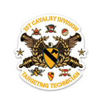 1st Cav Targeting Technician Sticker - 4" - Private Sticker