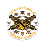 1st Cav Targeting Technician Sticker - 4" - Private Sticker