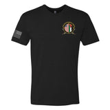 2 - 395th ASG Jordan Tees - OD Green Tee - Black Assaulting US Sleeve - Private Shirt