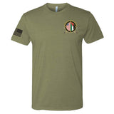 2 - 395th ASG Jordan Tees - OD Green Tee - Black Assaulting US Sleeve - Private Shirt