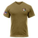 2 - 395th ASG Jordan Tees - Coyote Brown Tee - Color Assaulting US Sleeve - Private Shirt