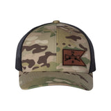 2-70 B Cav Tank Guidon Leather Patch Retro Trucker Hat - OSFA - Private Private Headwear