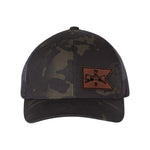 2-70 B Cav Tank Guidon Leather Patch Retro Trucker Hat - OSFA - Private Private Headwear