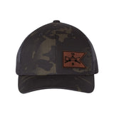 2-70 B Cav Tank Guidon Leather Patch Retro Trucker Hat - OSFA - Private Private Headwear
