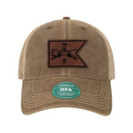 2-70 B Cav Tank Leather Patch Old Trucker Hat - OSFA - Private Private Headwear