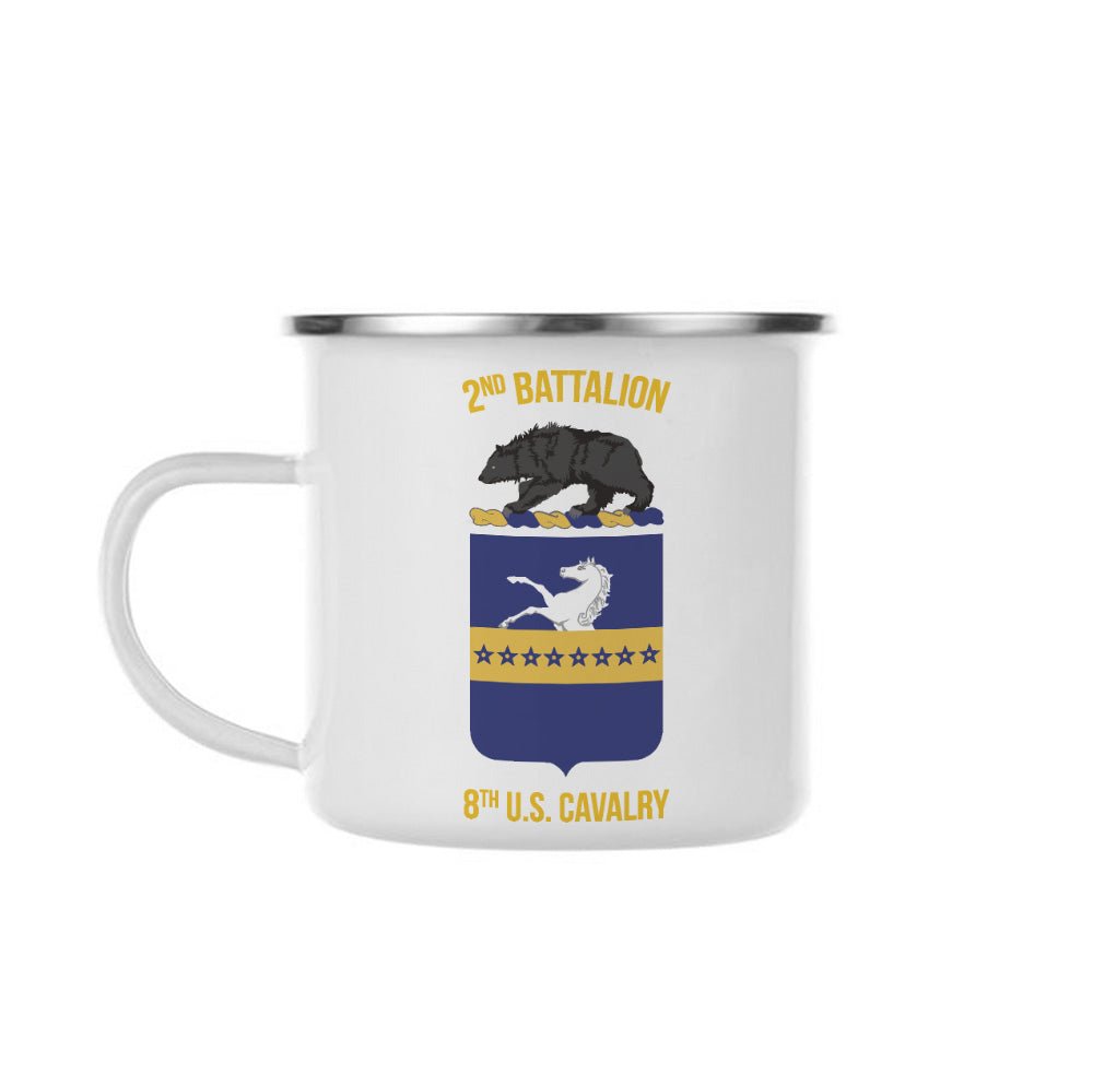 2 - 8 CAV Bear Insignia Camp Enamel Mug - Private Mug