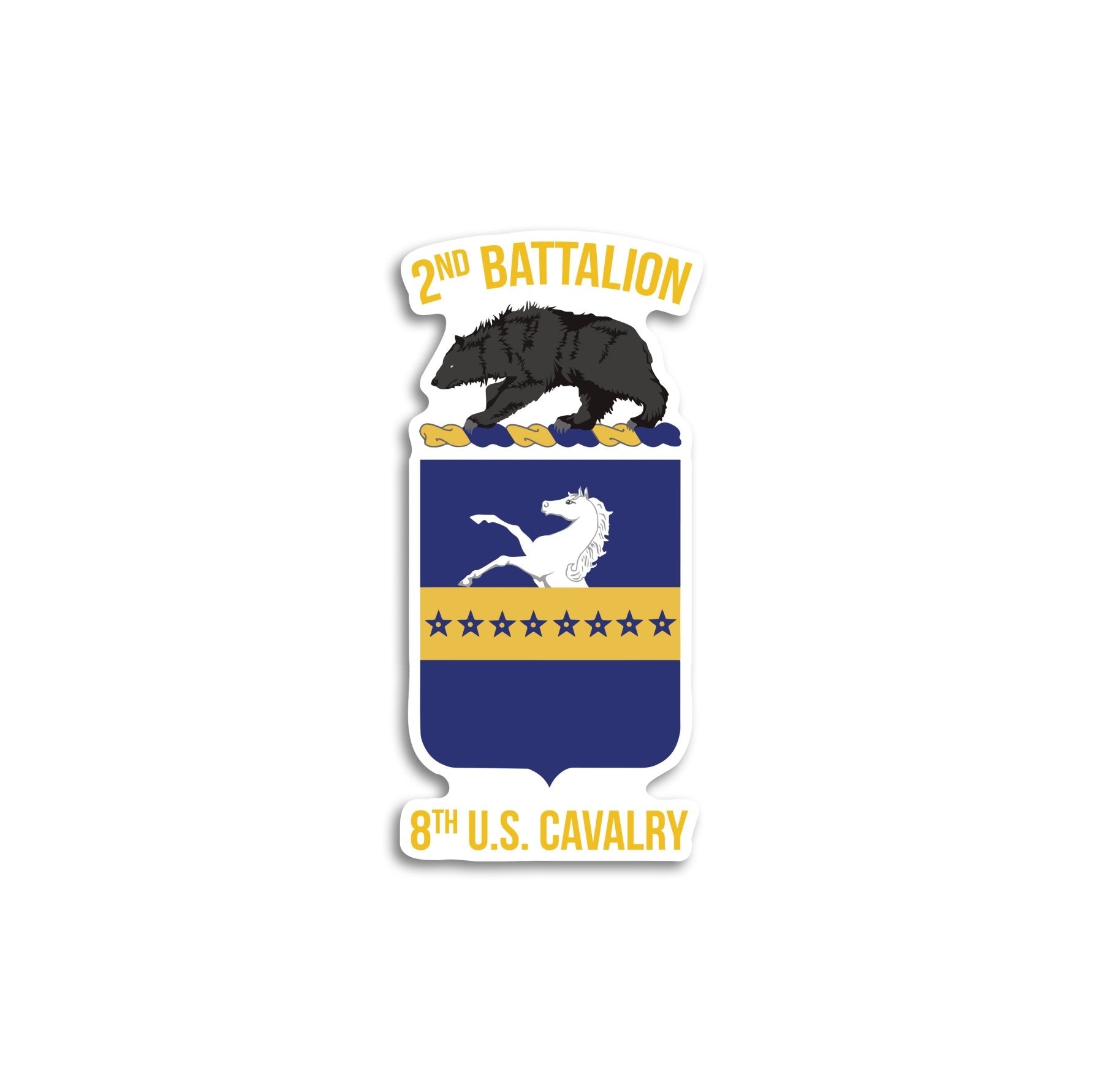 2 - 8 CAV Bear Insignia Sticker - Private Sticker