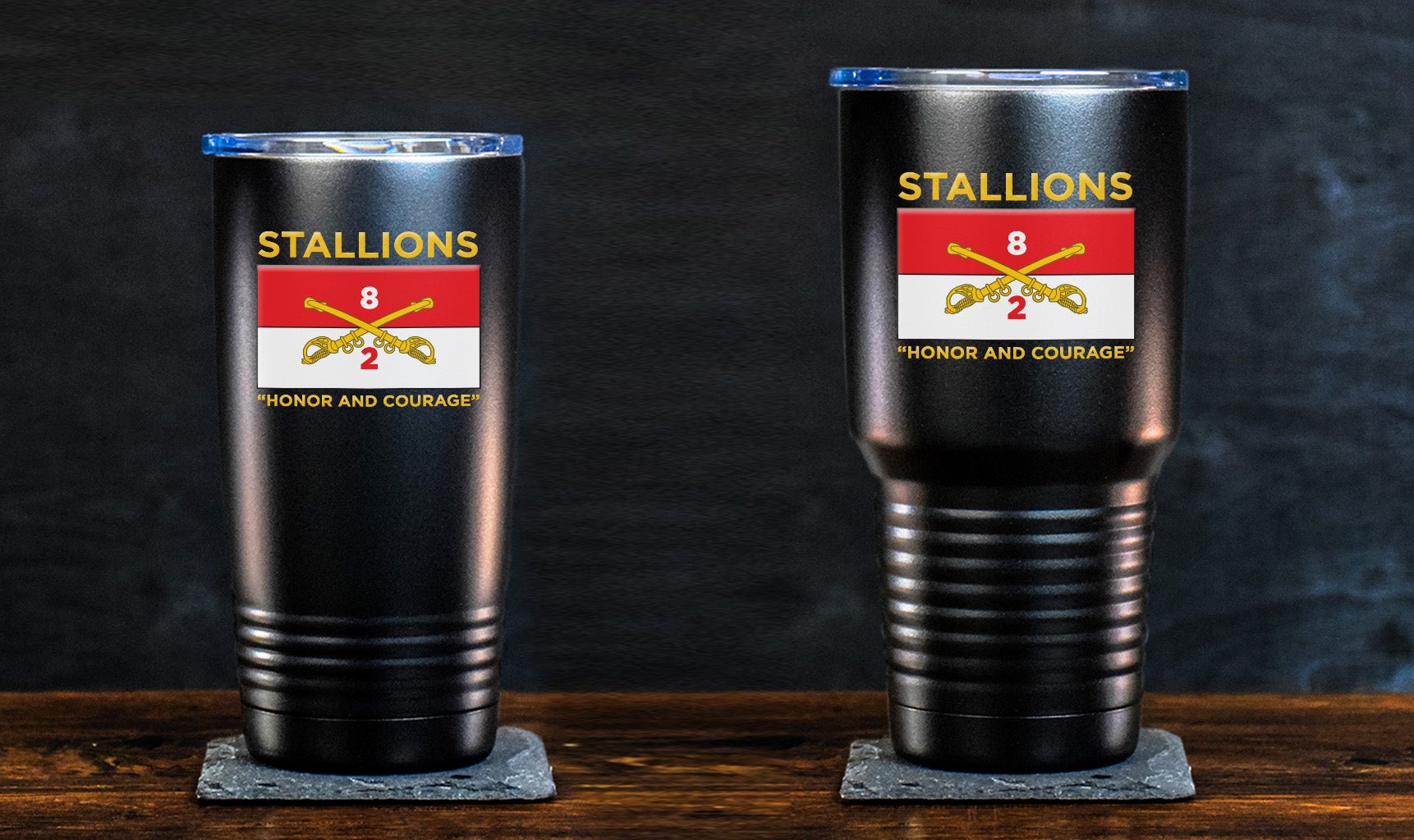 2 - 8 Cav Guidon Tumbler - 20oz - Private Tumbler