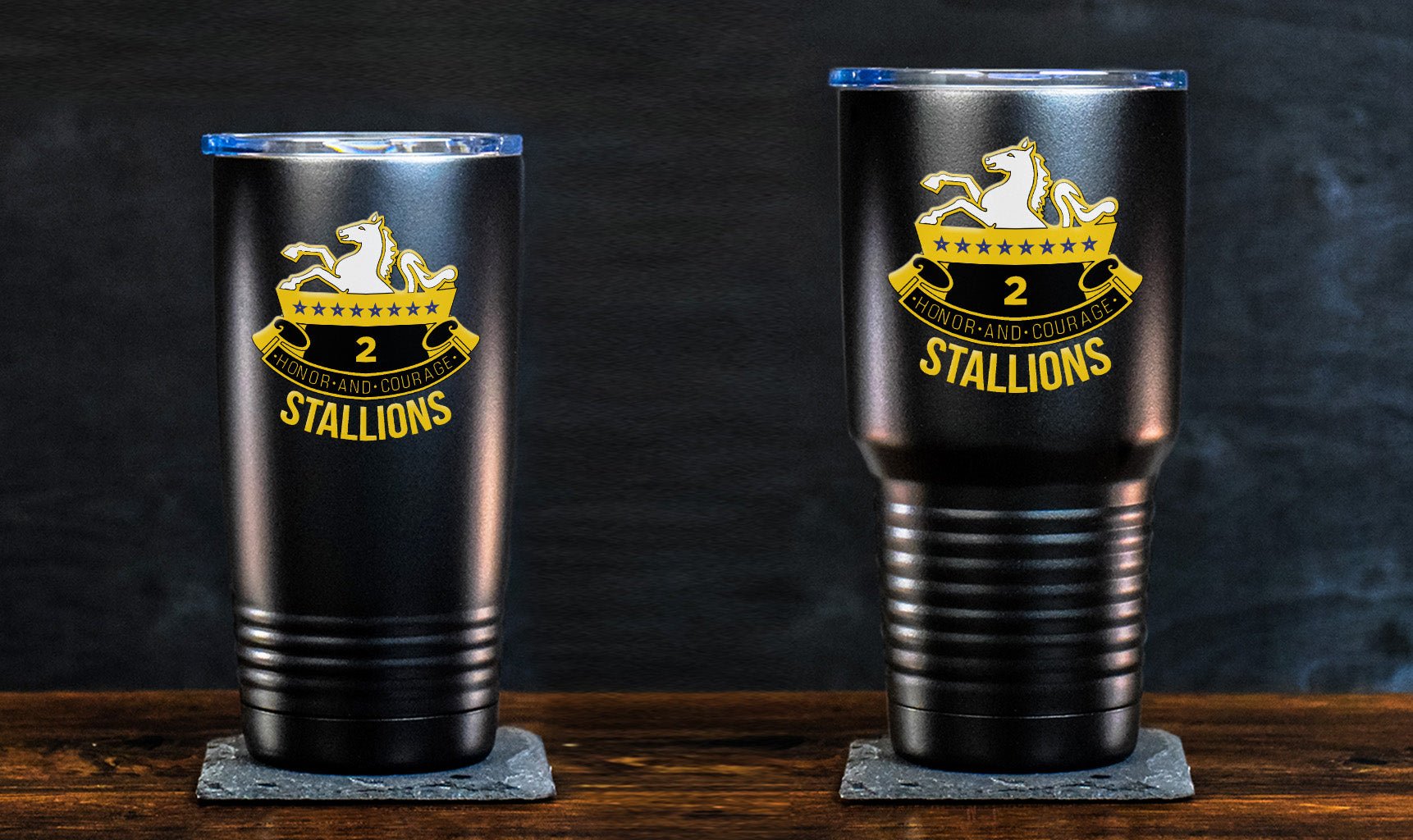 2 - 8 Cav Stallions Insignia Tumbler - 20oz - Private Tumbler