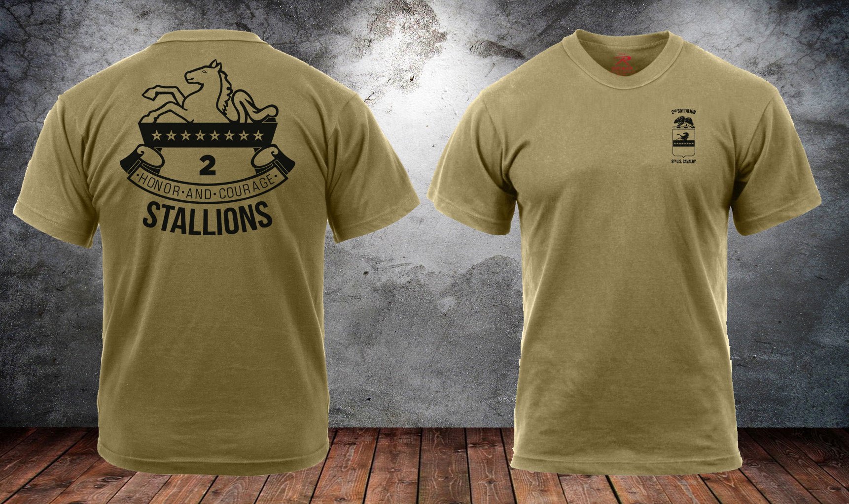 2 - 8 CAV Stallions Subdued Shirt - Small - Private Shirt