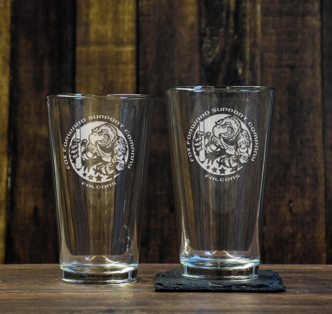 2 - 82 Fox Forward Support Pint Glass Set - Private Pint Glass