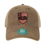 2 - 82FA Leather Shield Legacy Dad Cap - OSFA - Private Headwear