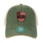 2 - 82FA Leather Shield Legacy Dad Cap - OSFA - Private Headwear