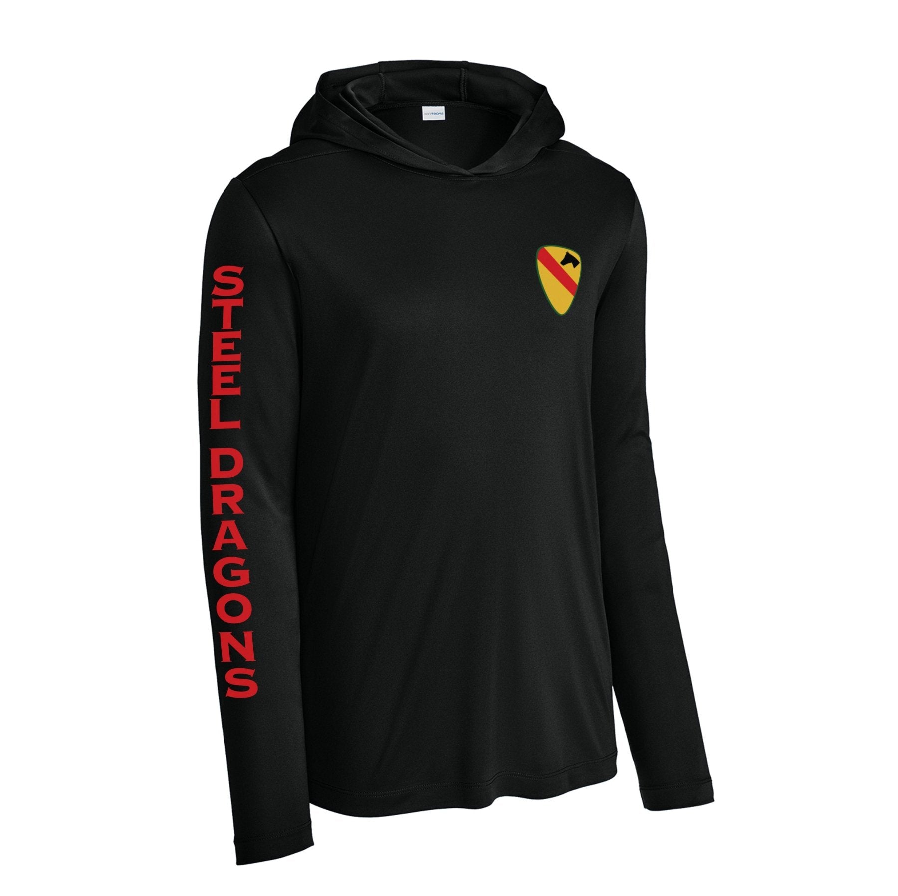 2-82FA PT - Steel Dragons Hooded Performance Long Sleeve - Small - Private Performance Long Sleeve