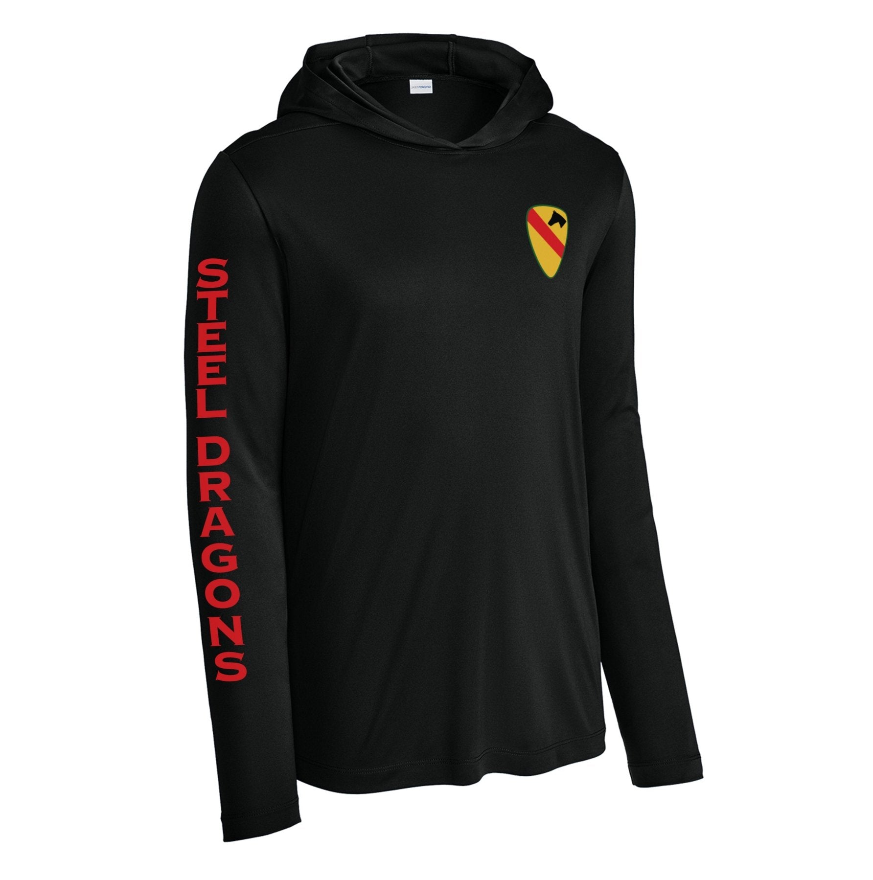 2-82FA PT Steel Dragons Performance Hooded Long Sleeve - Small - Private Long Sleeve Shirt