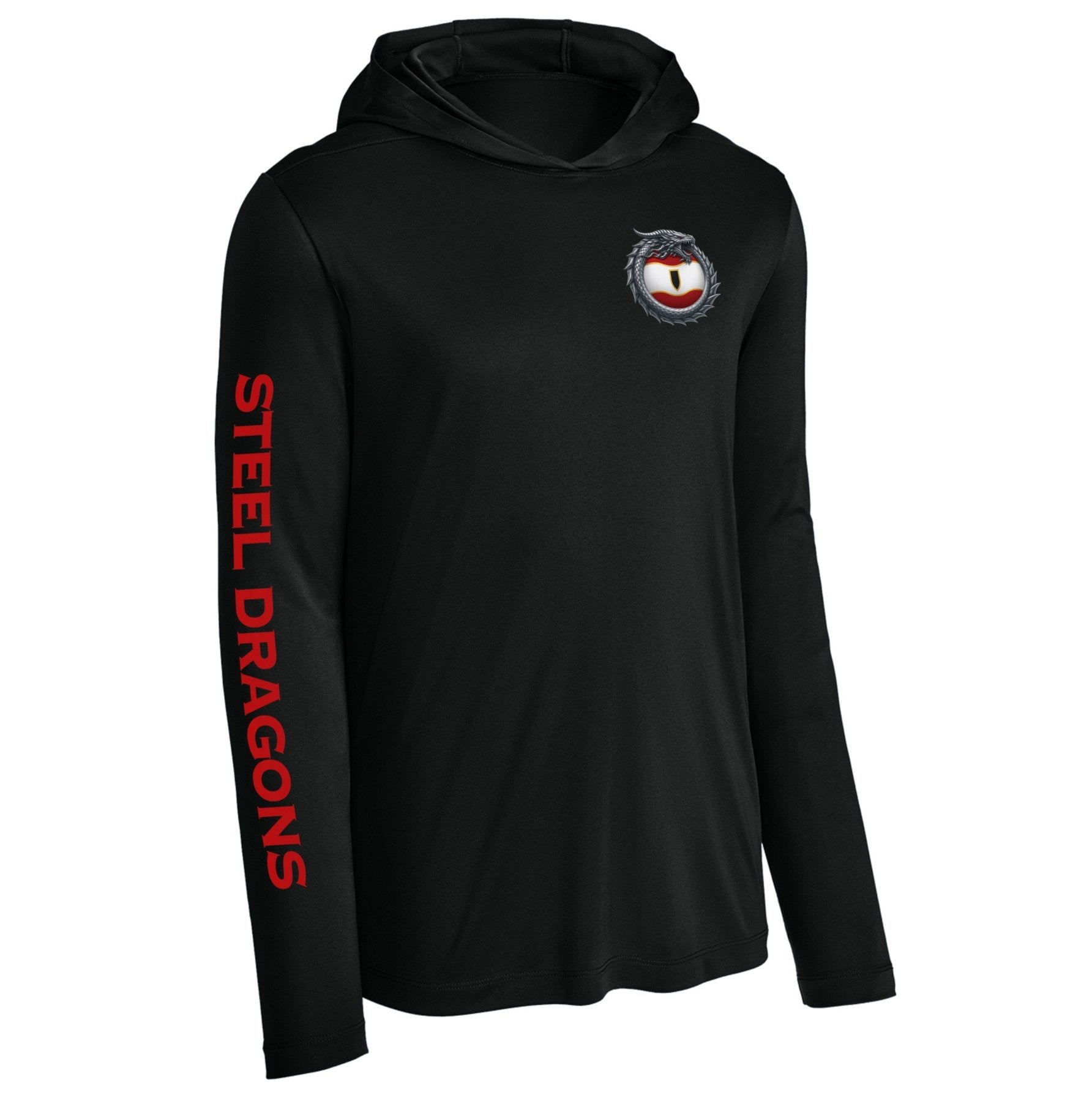 2-82FA PT Steel Dragons Performance Hooded Long Sleeve - Small - Private Long Sleeve Shirt