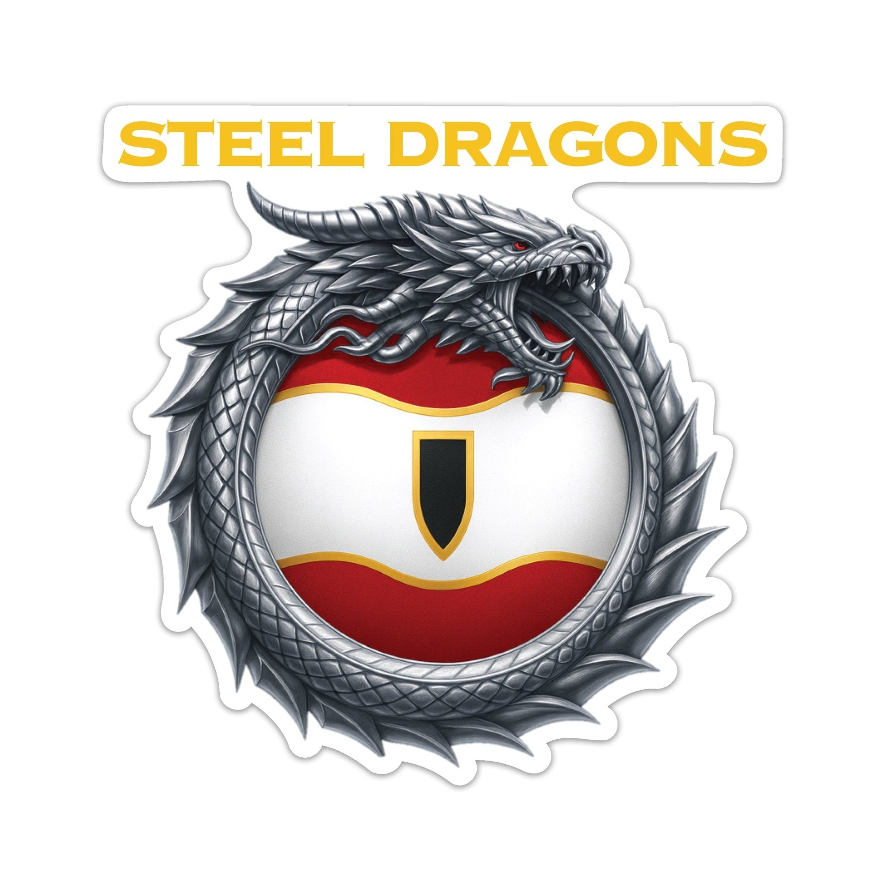 2-82FA PT - Steel Dragons Sticker - 4" - Private Sticker