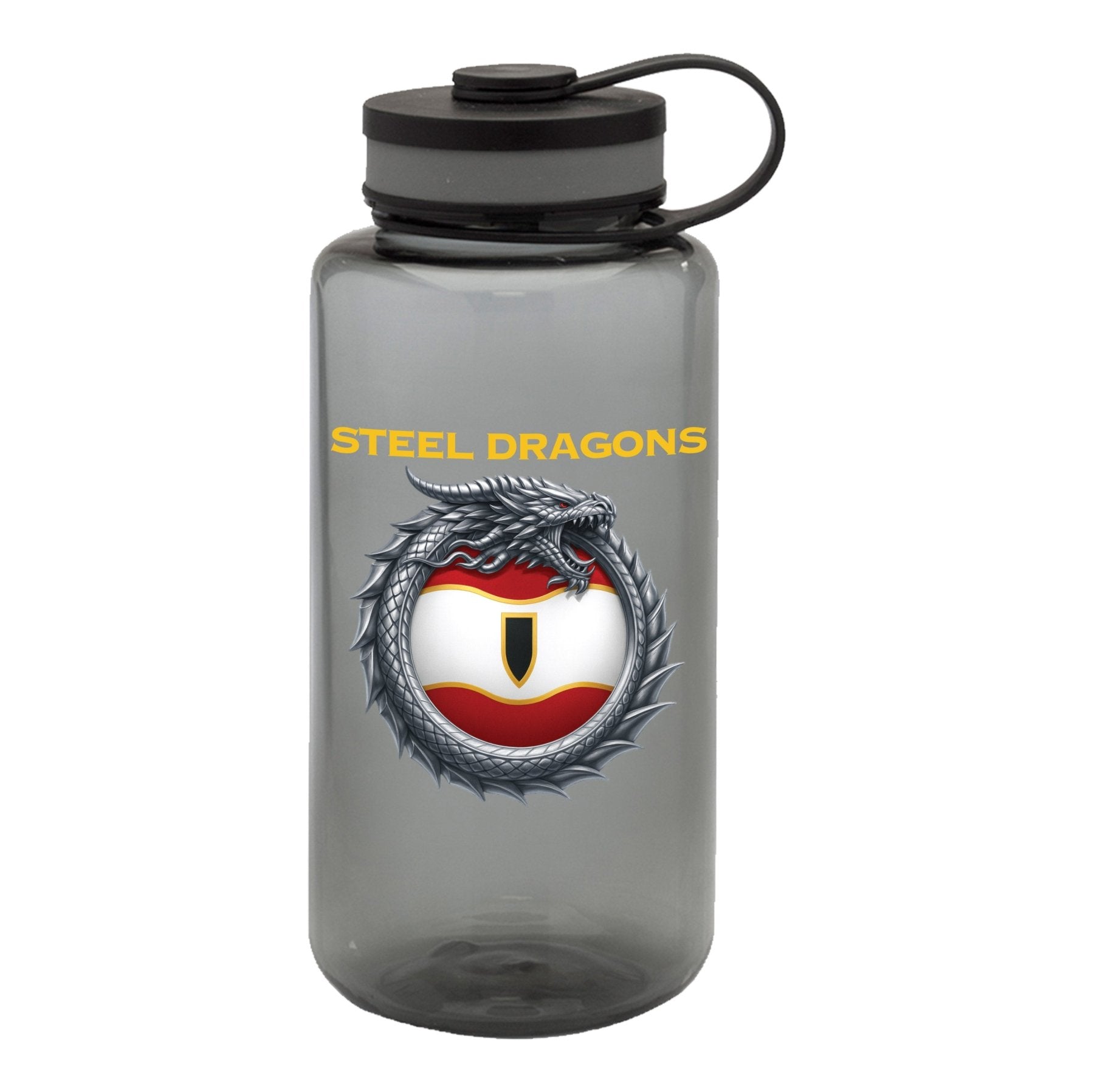 2-82FA PT - Steel Dragons Water Bottle - 38oz - Private Water Bottle