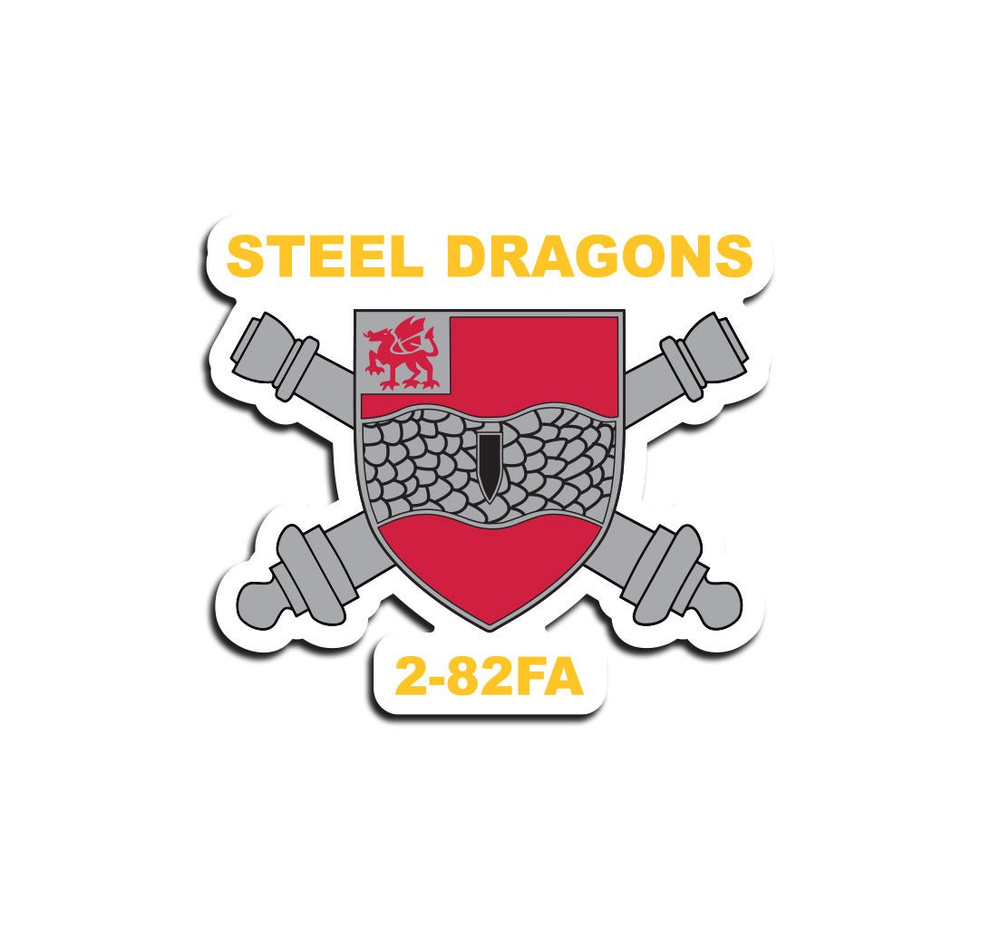 2 - 82FA Steel Dragon Sticker - 4" - Private Sticker