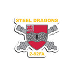 2 - 82FA Steel Dragon Sticker - 4" - Private Sticker