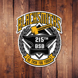 215th Blacksmiths No Task Too Tough Sticker - 4" - Private Sticker