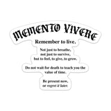 Memento Vivere Sticker