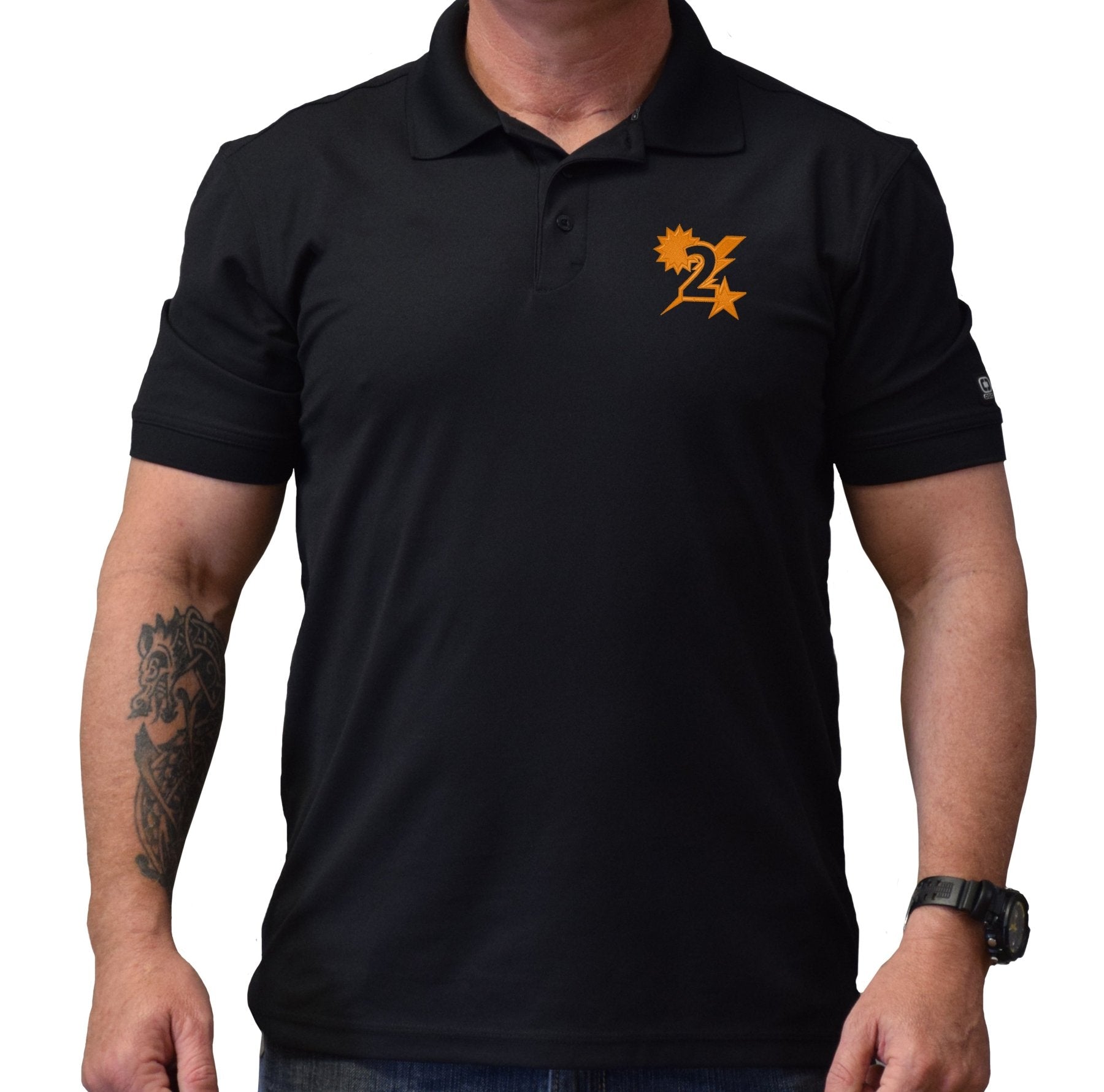 2D Batt Star Sun Bolt Polo - Small - Polo