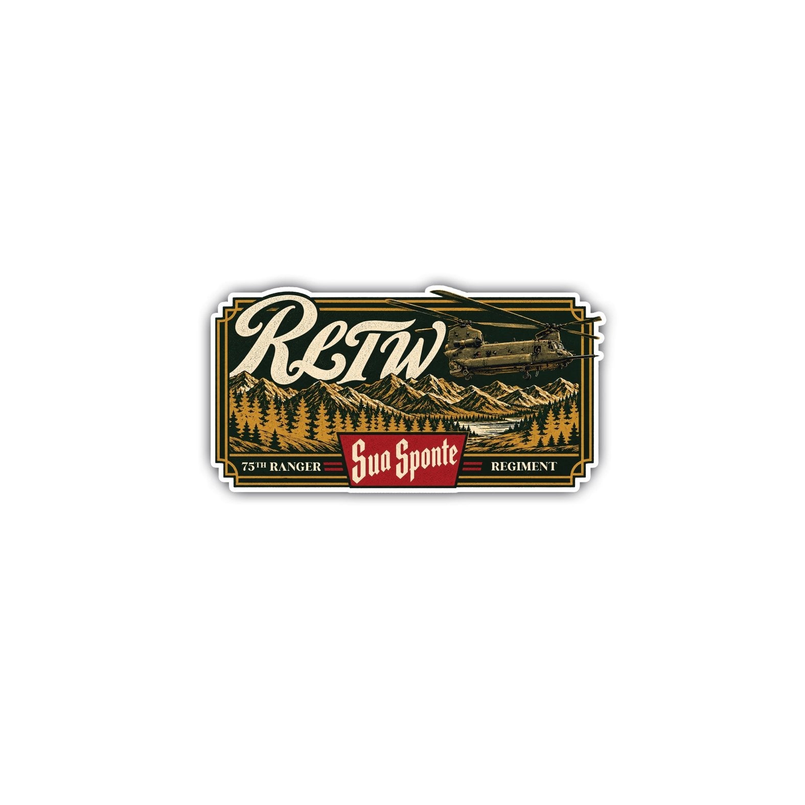 2D Batt Wilderness Sticker - 4" - Sticker