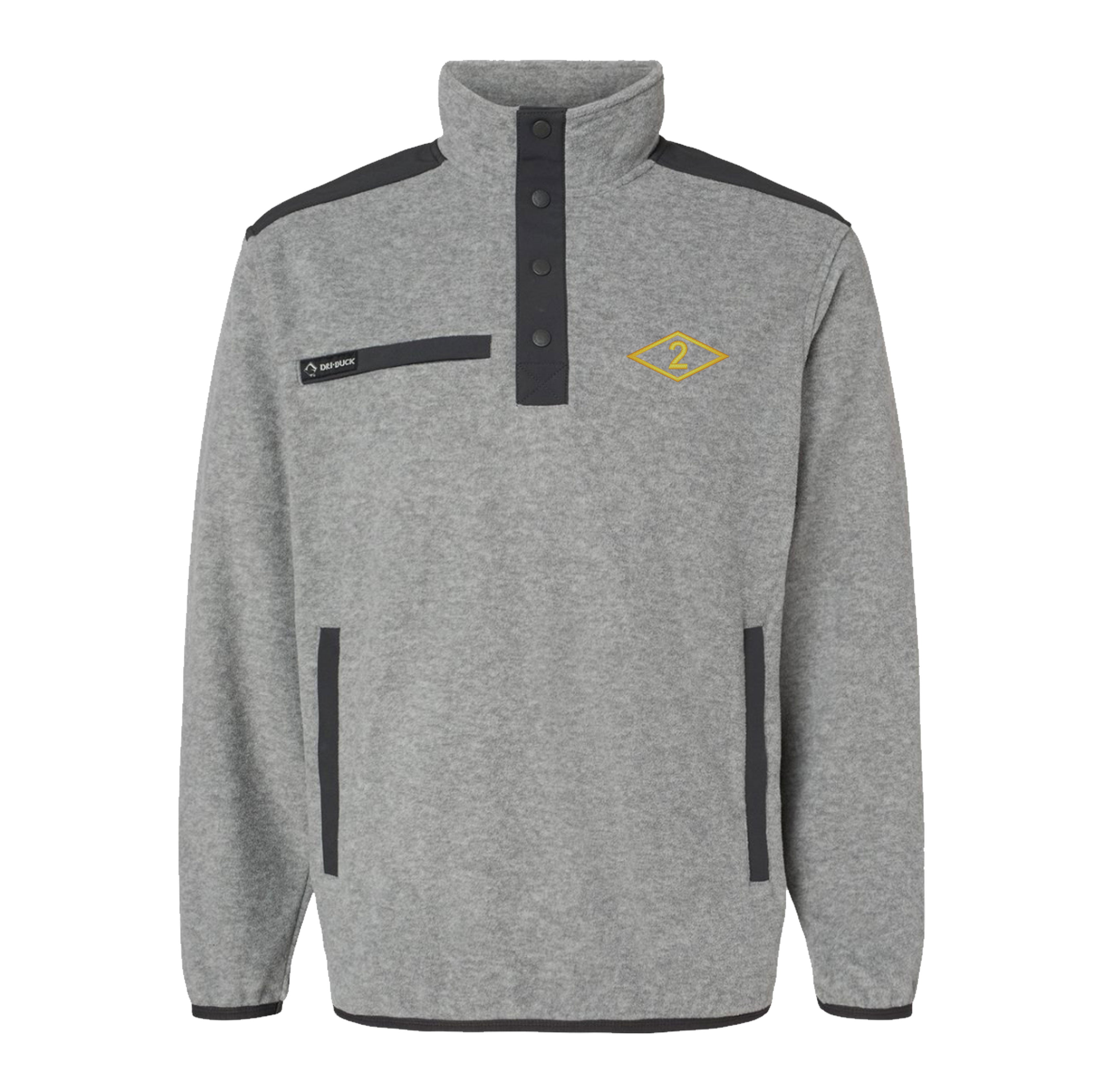 2nd Batt Ranger Diamond Embroidered Melange Fleece Pullover