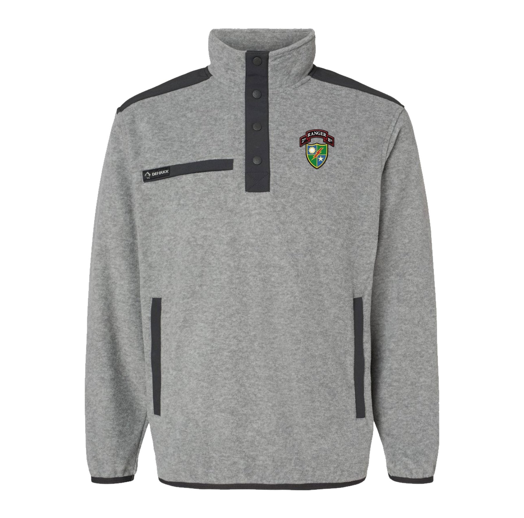 2nd Batt Ranger Scroll DUI Embroidered Melange Fleece Pullover - Small - Fleece